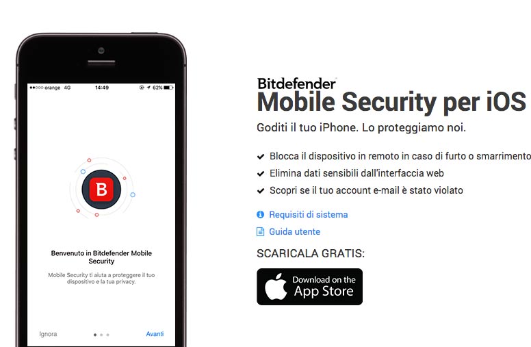 Bitdefender Mobile Security 3 Device android o iOs 1 Anno ESD immagine