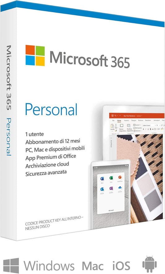 Microsoft 365 Single 1 Utente 5  dispositivi 1 Anno ESD immagine