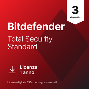 Bitdefender Total Security Standard – 3 Dispositivi – 1 Anno – Win/Mac/iOS/Android – ESD