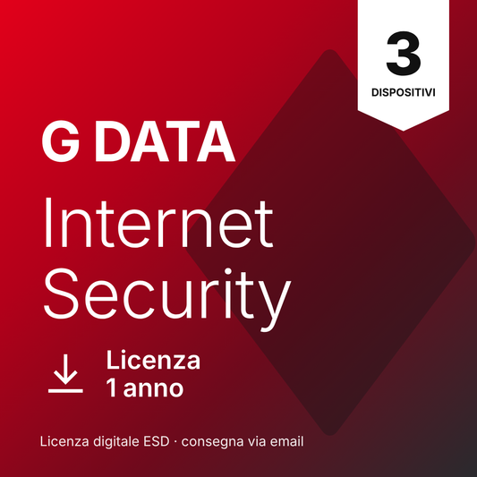 G DATA Internet Security – 3 Dispositivi – 1 Anno – Multipiattaforma – Licenza ESD