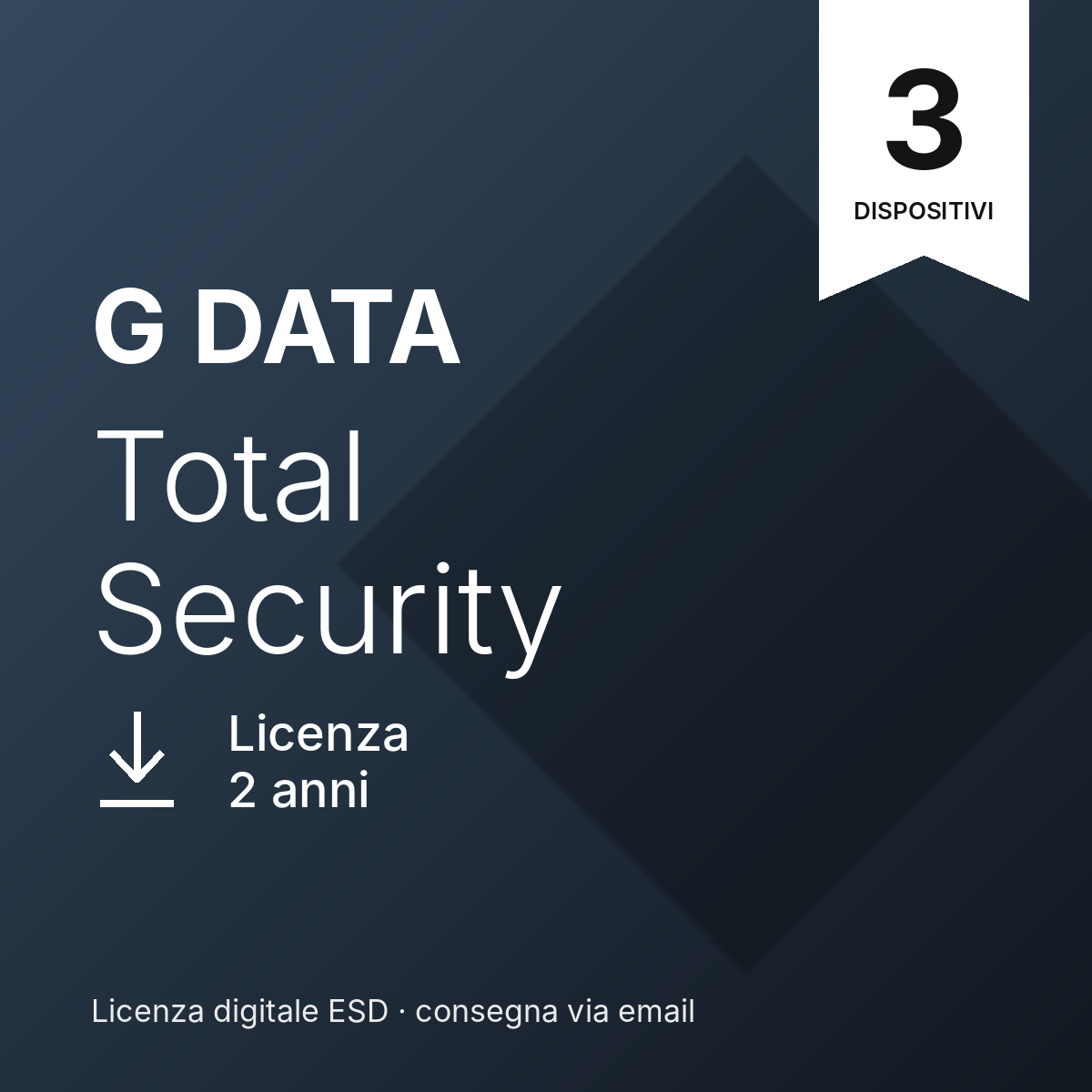 G DATA Total Security – 3 Dispositivi – 2 Anni – Multipiattaforma – Licenza ESD