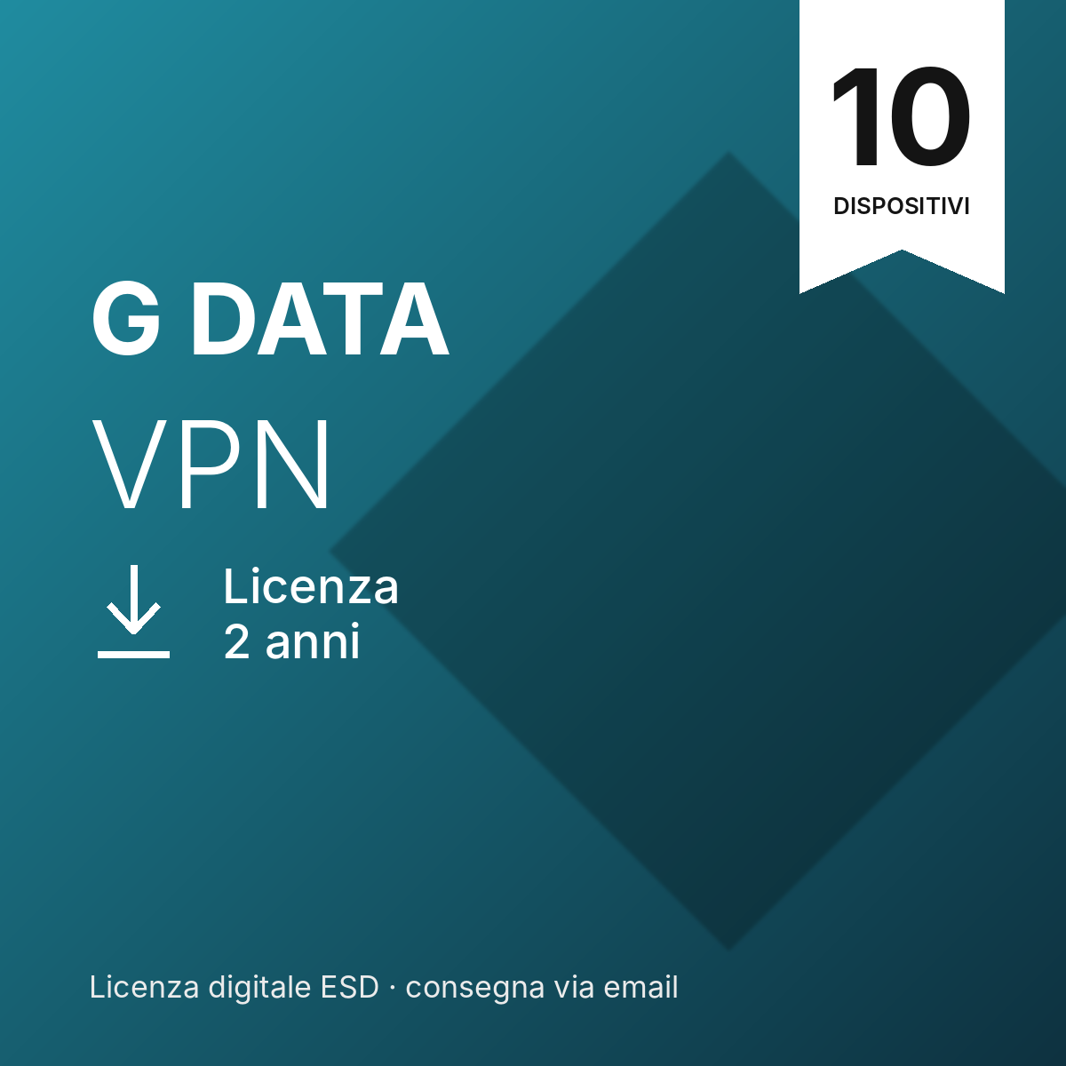 G DATA VPN – 10 Dispositivi – 2 Anni – Multipiattaforma – Licenza ESD