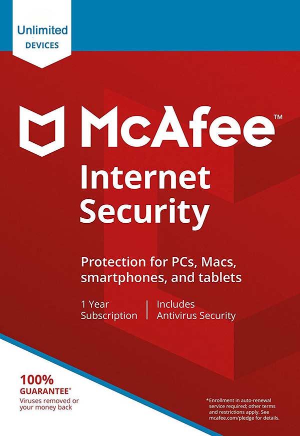 McAfee Internet Security 10 PC 1 Anno Licenza ESD immagine