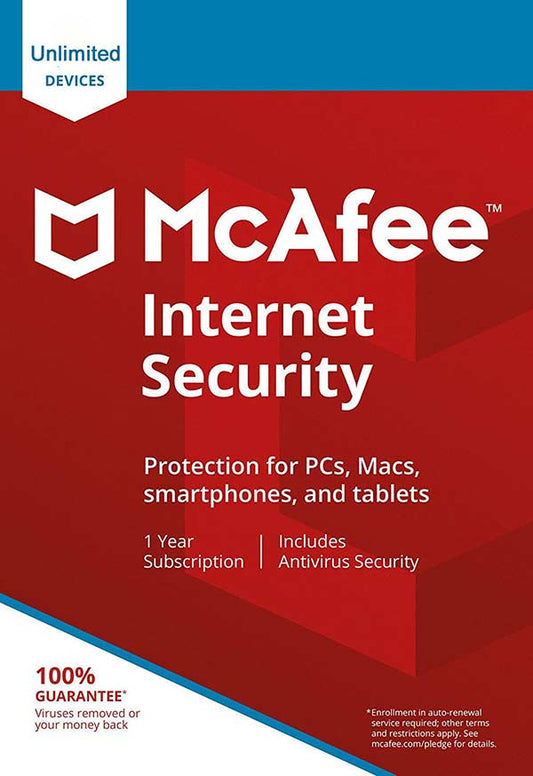 McAfee Internet Security 10 PC 1 Anno Licenza ESD immagine