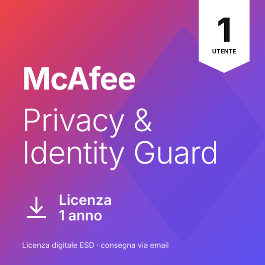 McAfee Privacy & Identity Guard 1 Utente 1 Anno Licenza ESD