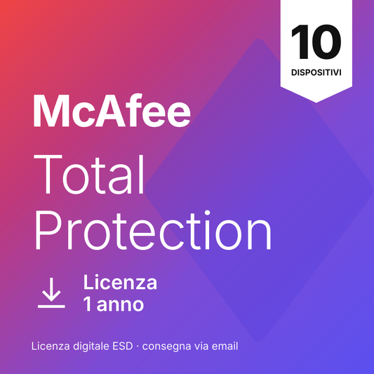 McAfee Total Protection 10 Device 1 Anno Licenza ESD