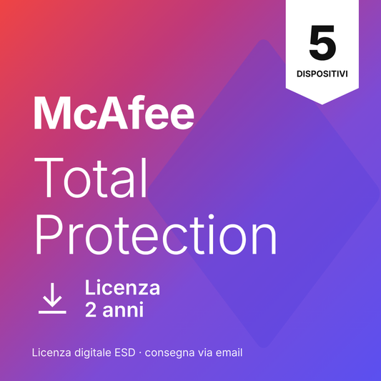 McAfee Total Protection 5 Dispositivi 2 Anni Licenza ESD