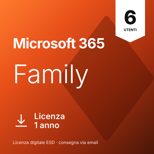 Microsoft 365 Family 6 Utenti PC 1 Anno ESD