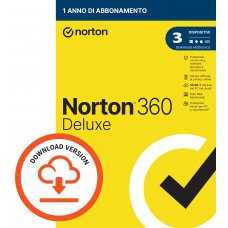 Norton 360 DeLuxe 2024 3 PC Dispositivi 1 Anno iOs Mac Windows VPN ESD no obbligo rinnovo