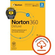 Norton 360 DeLuxe 2022 3 PC Dispositivi 1 Anno iOs Mac Windows VPN ESD no obbligo rinnovo
