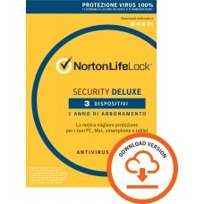 Norton Security Deluxe 3 MD 1 Anno (Mac, Pc, iOS, Android) ESD No rinnovo Obbligatorio