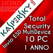 Kaspersky Total security 2019 MD - 10 PC  Windows o Mac - 1 Anno