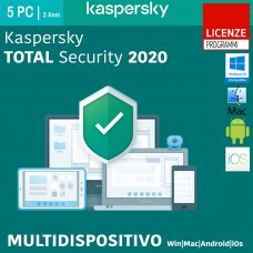 Kaspersky Total Security 2020 5 PC MultiDevice Win Mac Android 2 Anni ESD